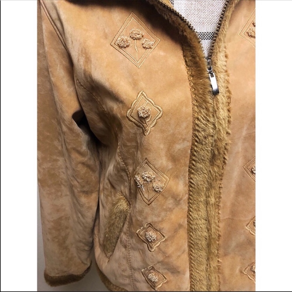 effeci tan faux fur jacket